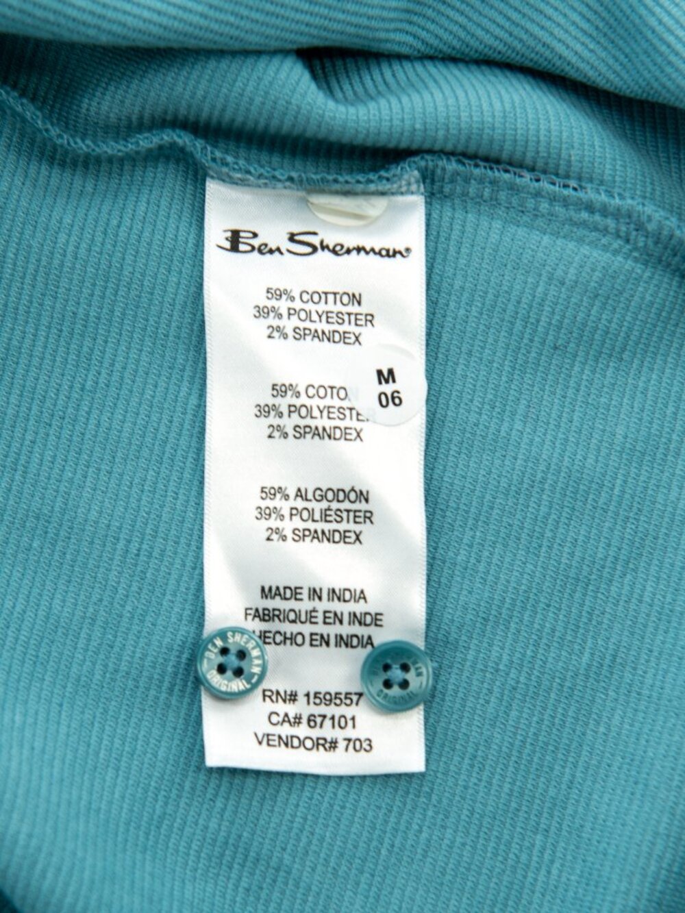 Ben Sherman Button-up Short-sleeve Shirt | Smoke Blue | Men's MEDIUM - Picture 4 of 4
